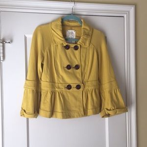 Anthropologie (Allihop) Yellow Cotton Jacket